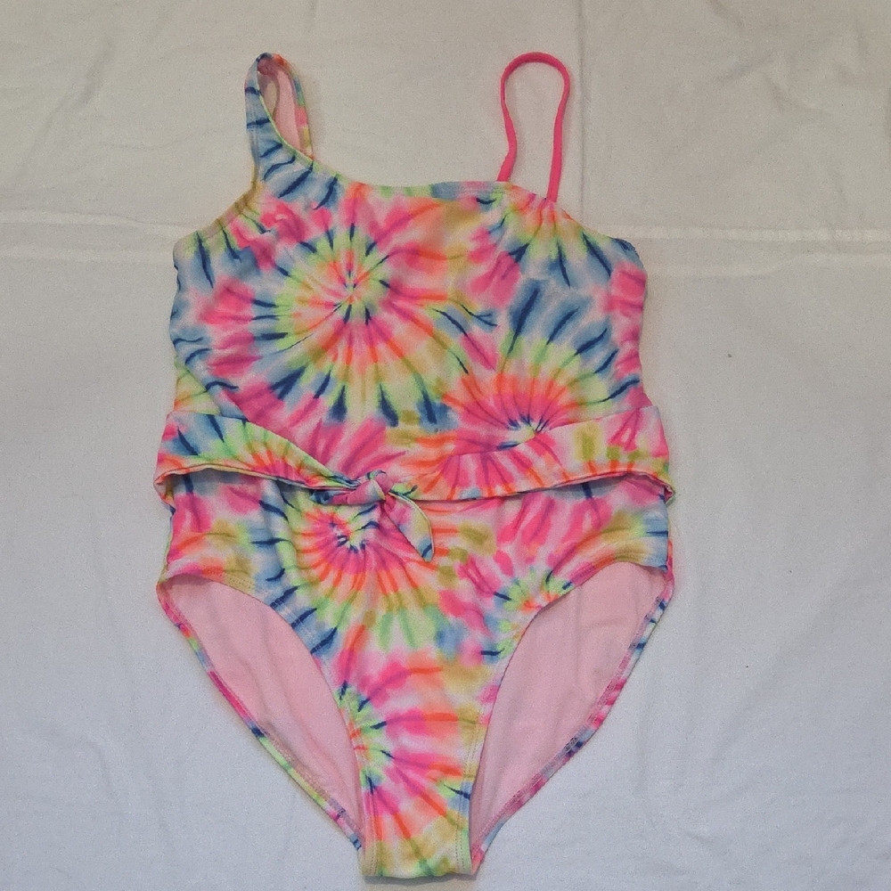 Vibrant Tie-Dye Kids One Piece Swimsuit